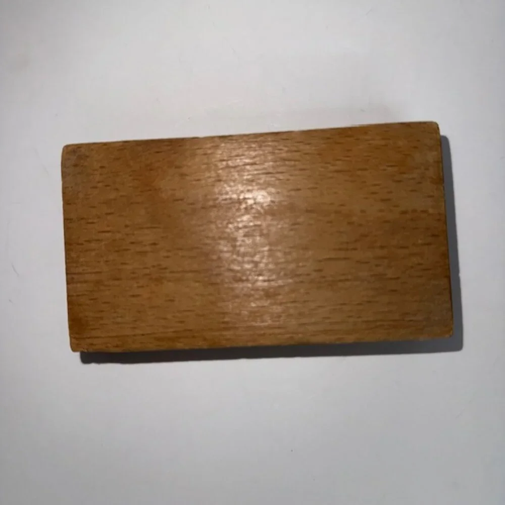 Small Wooden Treasures Box with Intricate Design on Lid